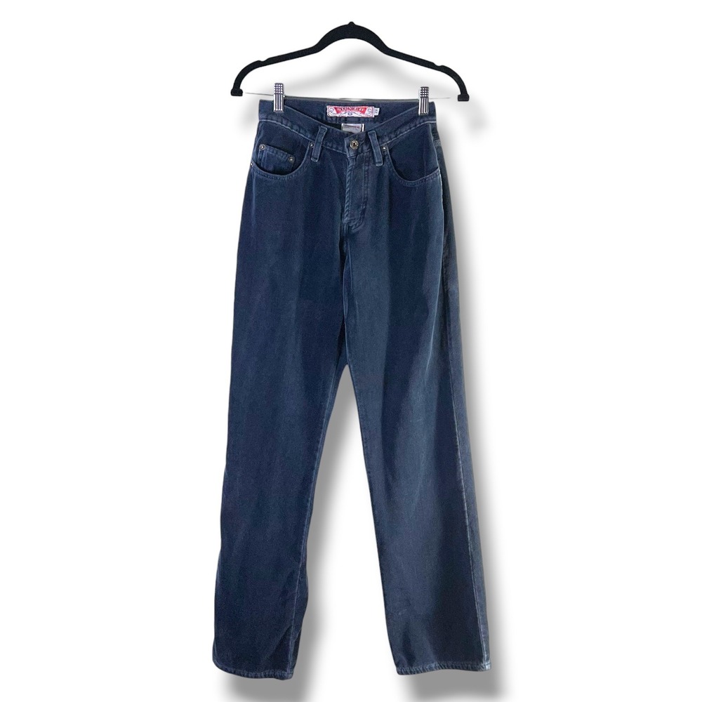 Silver Jeans Womens Sz 27 Velvet Pants Cinch Back Straight Leg 90s Y2K Grunge